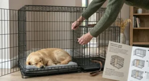 adjustable-dog-crate-divider-setup