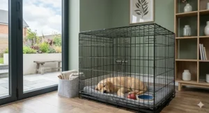 adjustable-dog-crate-secure-latch