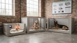 Custom-sized whelping kennel options designed to accommodate various dog breeds, from small terriers to large gundogs.