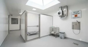Dedicated veterinary isolation kennel featuring independent ventilation and wash-down walls to meet UK licensing compliance standards.
