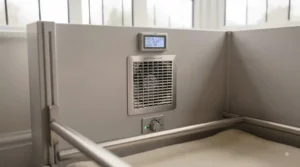 Draught-free ventilation design providing fresh airflow inside a professional breeding kennel unit.