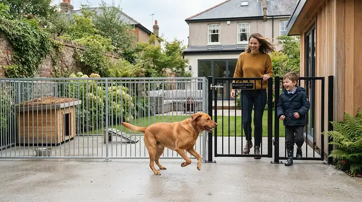 concrete floor dog run