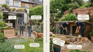 Cost and installation breakdown comparing backyard dog runs and outdoor wooden kennels.