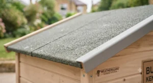 Step-by-step flat-pack assembly of an affordable timber dog kennel with pre-drilled panels.