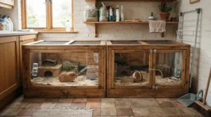 A side-by-side layout showing a double vs triple dog kennel to help owners choose the right size.